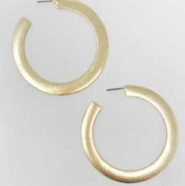 Flattened Hoop Earrings