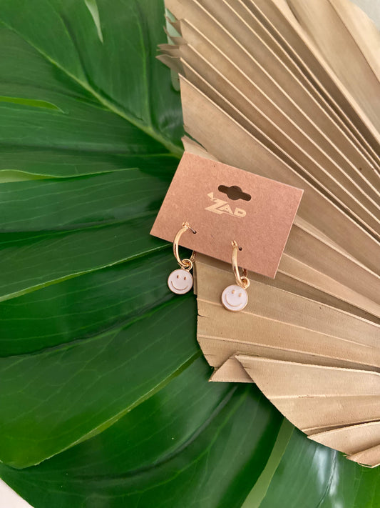 Smiley Face Hoop Earrings